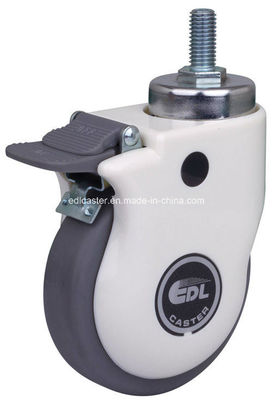 70kg Threaded Brake TPU Medical Caster E3744-77 with Grey Color and Caster Application