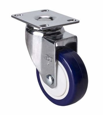 80kg Plate Swivel TPU Caster 3713-87 Customized Request and Single Ball Bearing Type